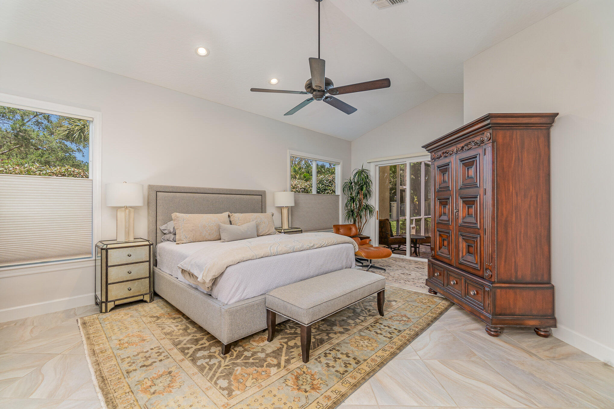 789 Oak Park Drive Melbourne, FL 32940 - Photo 9 of 44 a bedroom with a bed and wooden floor