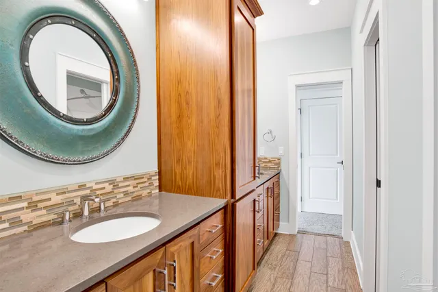 a view of an empty room with a garage