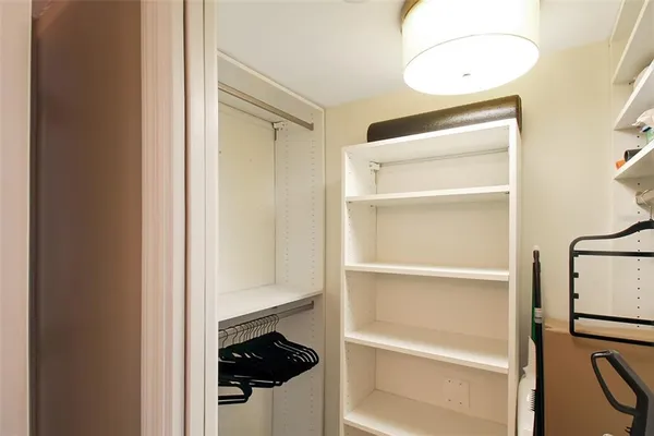 a close view of closet