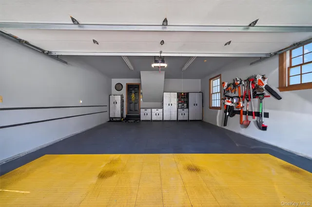a view of outdoor space yard and garage
