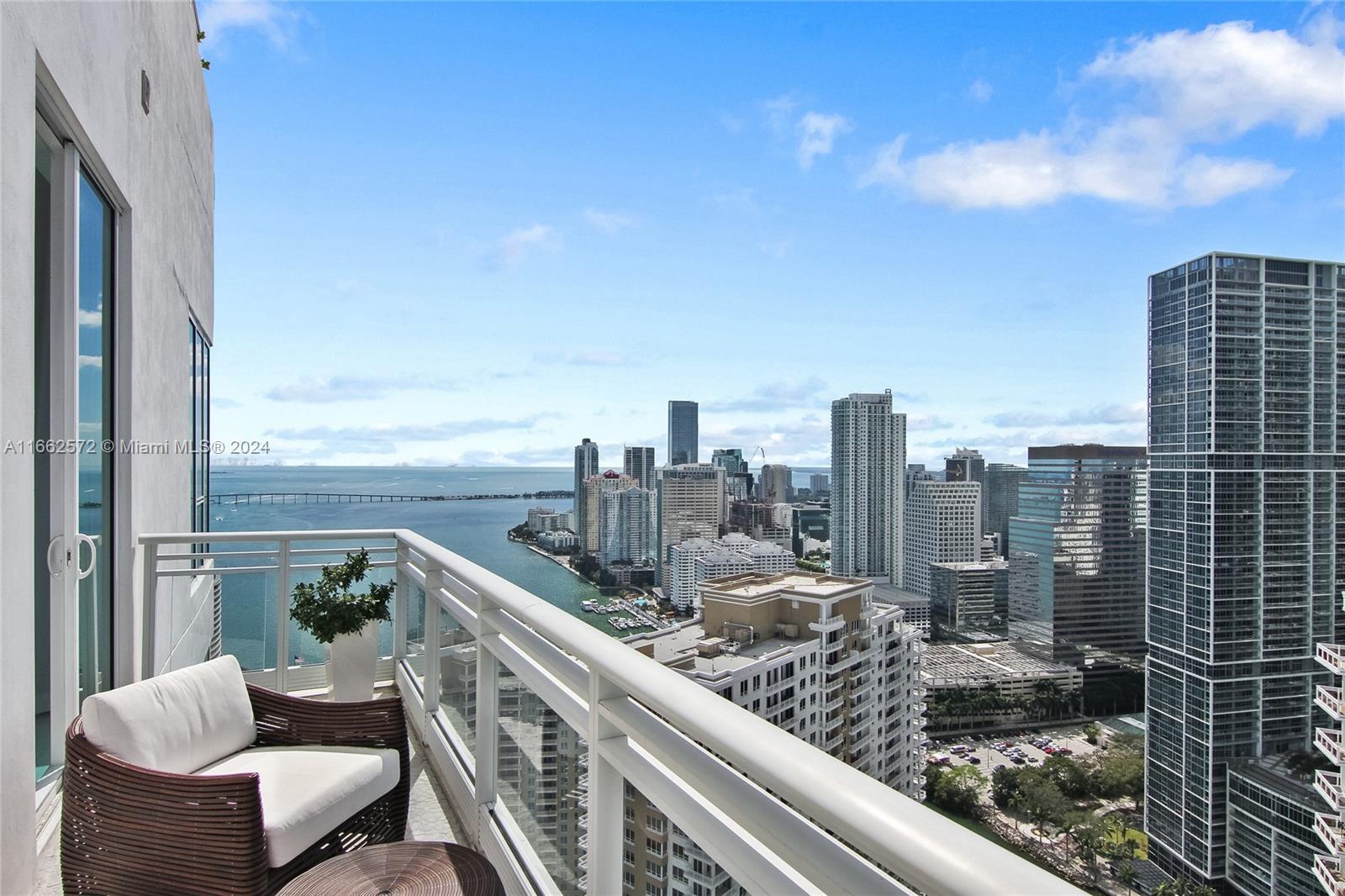 900 Brickell Key Boulevard, Unit PH3401 Miami, FL 33131 - Photo 16 of 58 a view of city from balcony