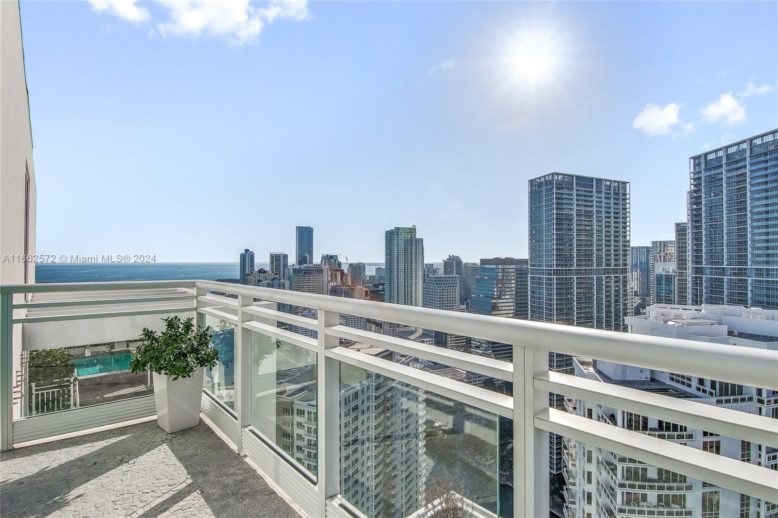 900 Brickell Key Boulevard, Unit PH3401 Miami, FL 33131 - Photo 22 of 58 a view of a balcony with city view