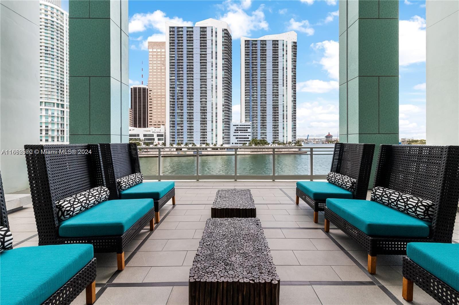 900 Brickell Key Boulevard, Unit PH3401 Miami, FL 33131 - Photo 54 of 58 a living room with furniture and a large window