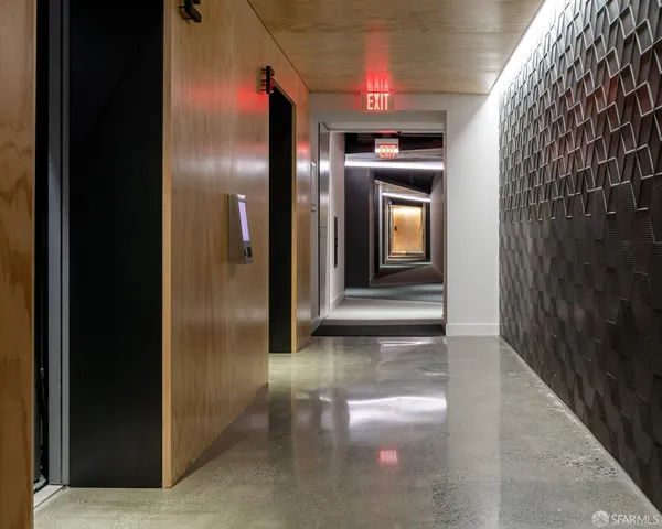 a view of a hallway with a hallway