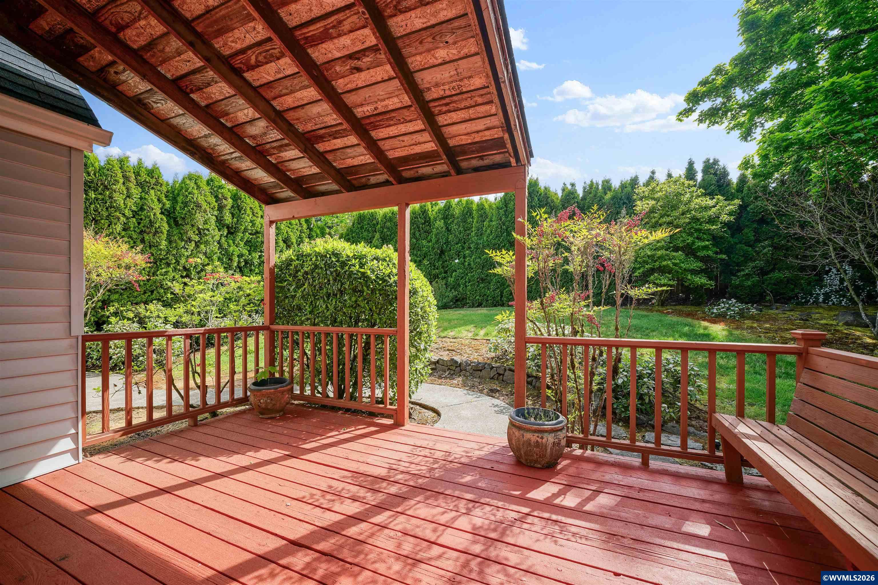 220 Northwest Downy Drive Sublimity, OR 97385 - Photo 39 of 47 a view of backyard with deck