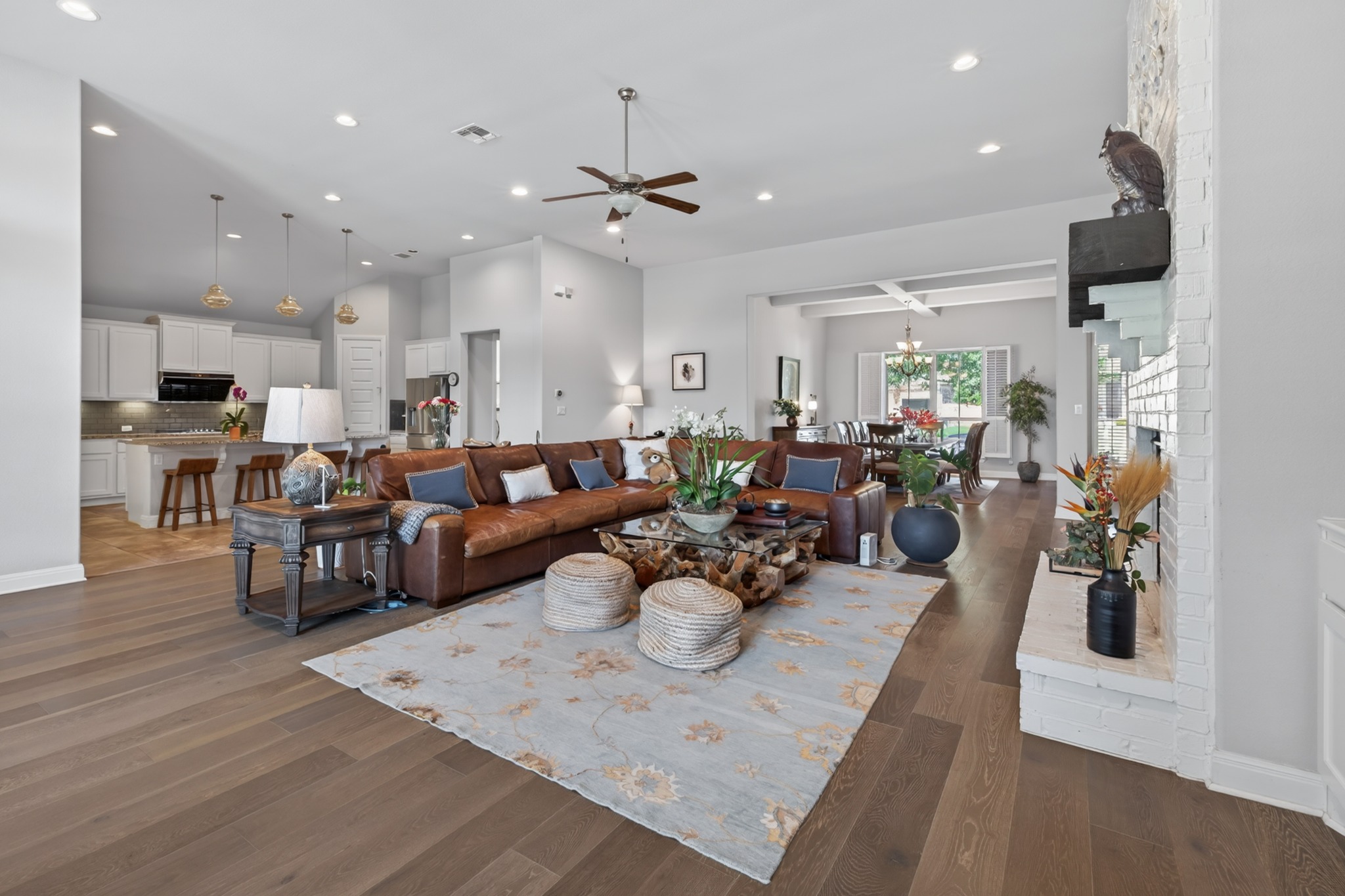 4105 Haight Street Round Rock, TX 78681 - Photo 11 of 40 a living room with lots of furniture and kitchen view