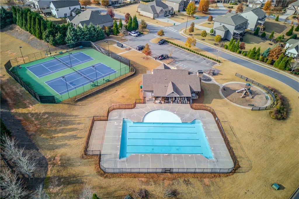 542 Flyingbolt Run Canton, GA 30115 - Photo 52 of 55 an aerial view of a house