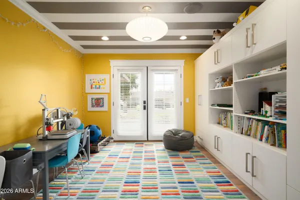 a very nice looking room with a large window