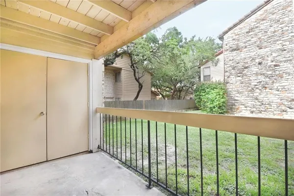 a view of a porch