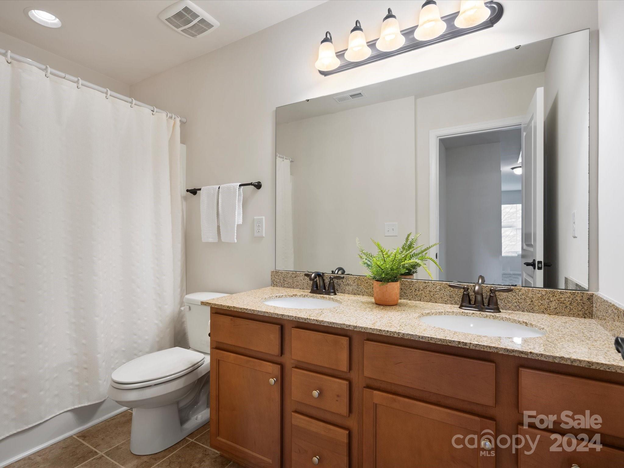 1617 Ridgehaven Road Waxhaw, NC 28173 - Photo 31 of 47 a bathroom with a sink a toilet and mirror