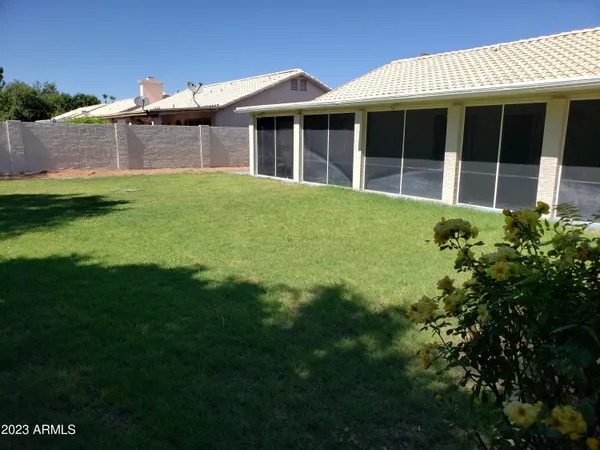 a backyard of a house