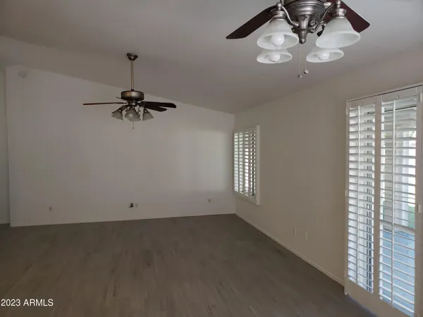 en view of an empty room with a window