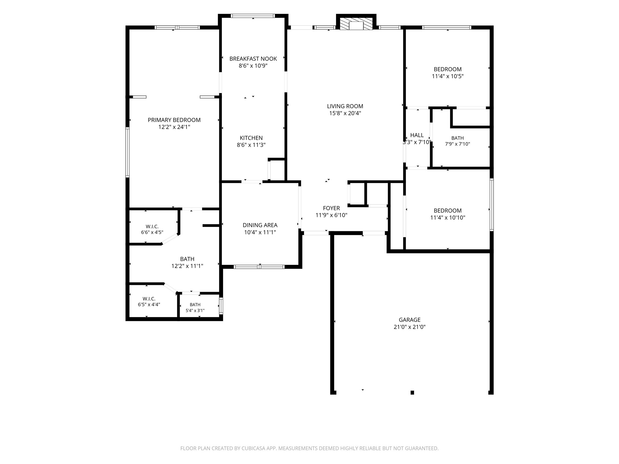 5314 Sweetwind Lane Spring, TX 77373 - Photo 47 of 47 Floor plan featuring three bedrooms, a large living room, and an open kitchen with a breakfast nook. The primary suite offers dual walk-in closets and an ensuite bath. Includes a dining area and a generous two-car garage.
