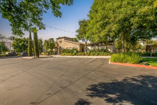 a backyard of a house with lots of green space