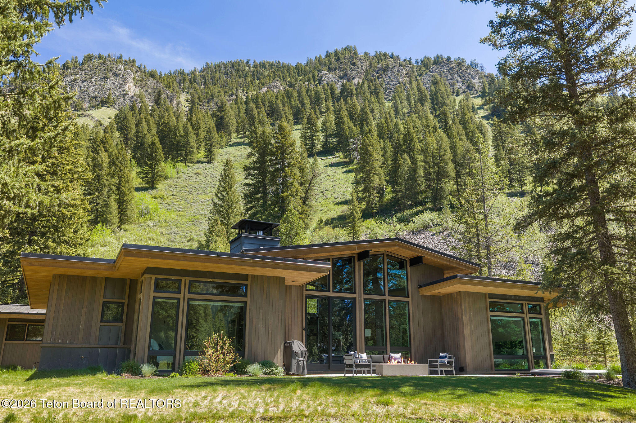 15505 Tall Timber Road Jackson, WY 83001 - Photo 2 of 40 Back Patio and Mountain View
