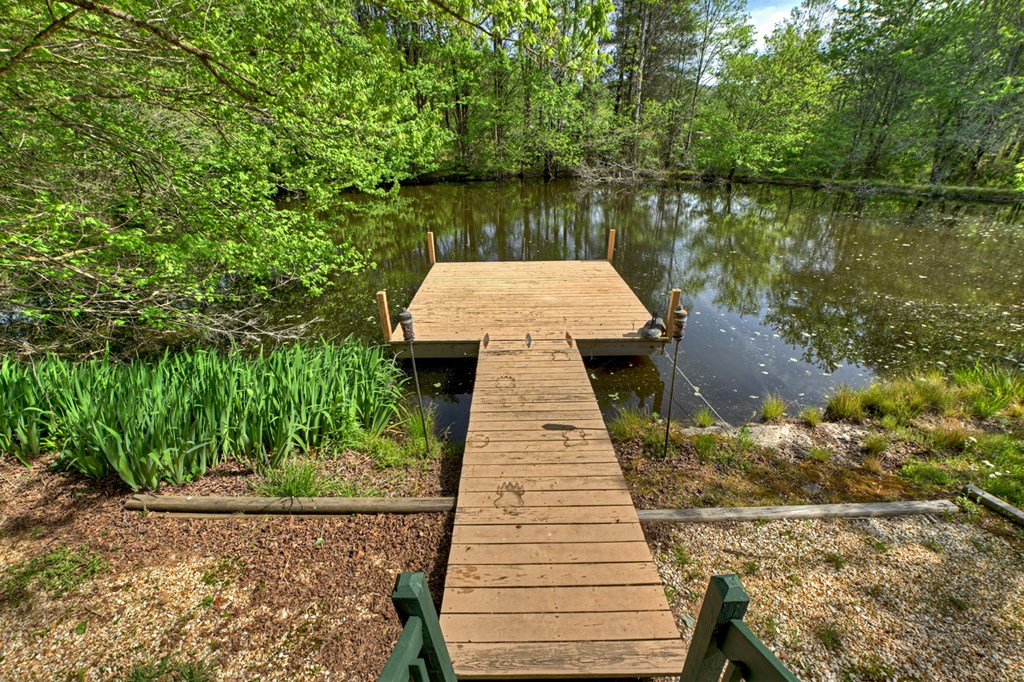 111 Candlewood Lane Blue Ridge, GA 30513 - Photo 32 of 57 a wooden pier with boats in front of it