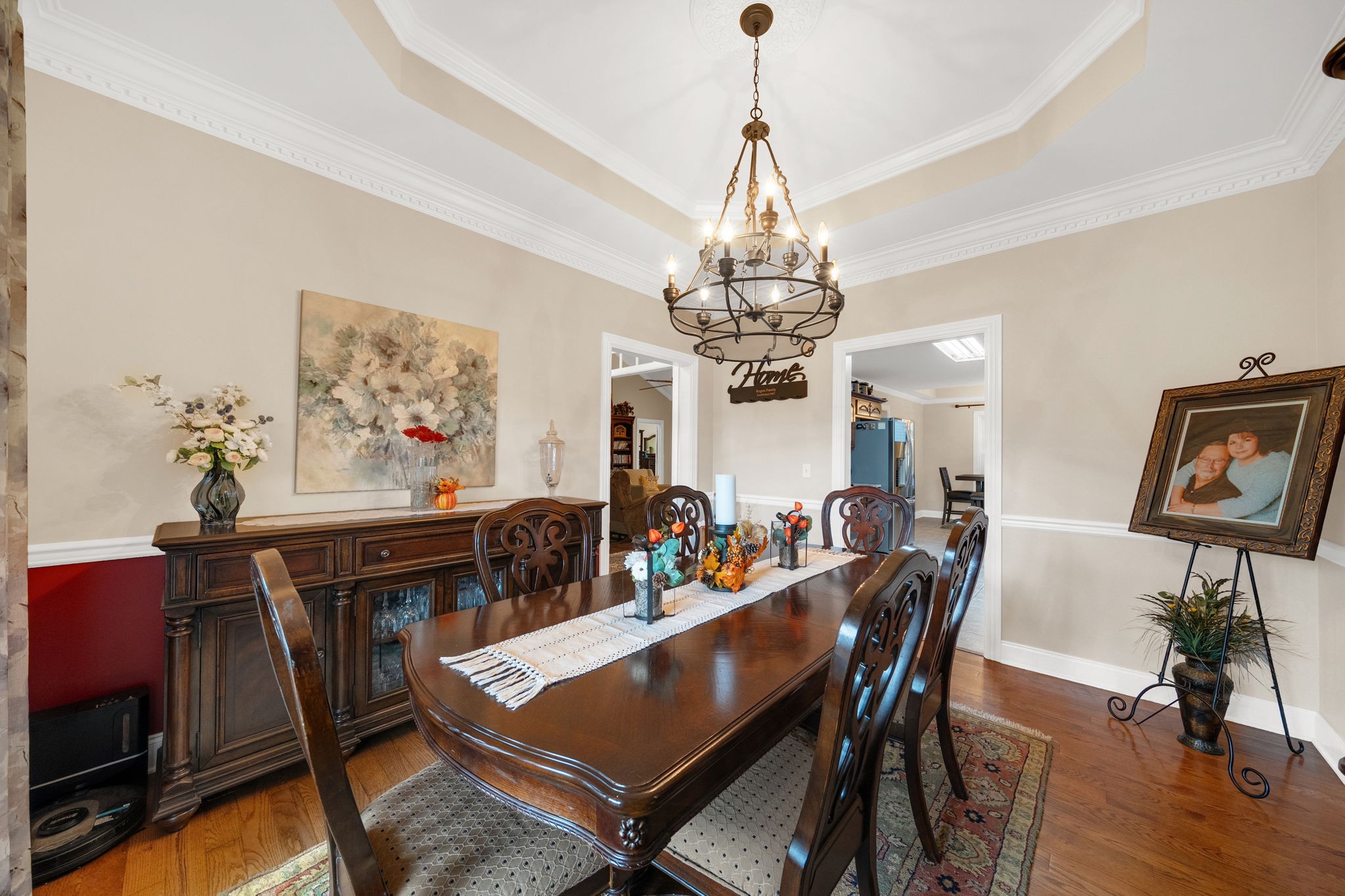 495 Favre Circle Winchester, TN 37398 - Photo 14 of 31 a view of a dining room with furniture a chandelier and wooden floor