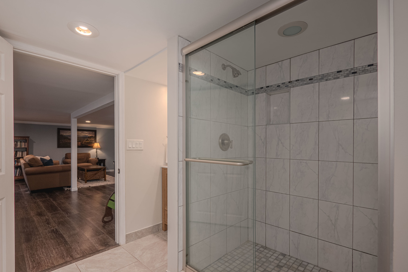 1204 Madison Street Evanston, IL 60202 - Photo 45 of 56 a bathroom with a shower and a sink