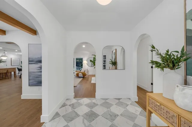 a view of livingroom with furniture and wooden floor
