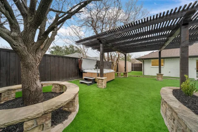 a view of a couches in backyard of house