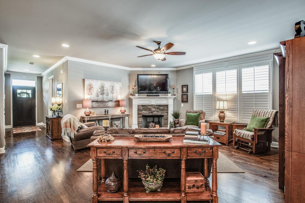 4128 Turnberry Road Spring Hill, TN 37174 - Photo 6 of 30 a living room with furniture fireplace and a large window