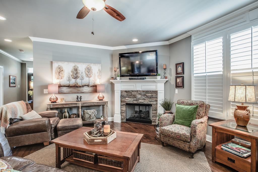 4128 Turnberry Road Spring Hill, TN 37174 - Photo 7 of 30 a living room with furniture fireplace and flat screen tv