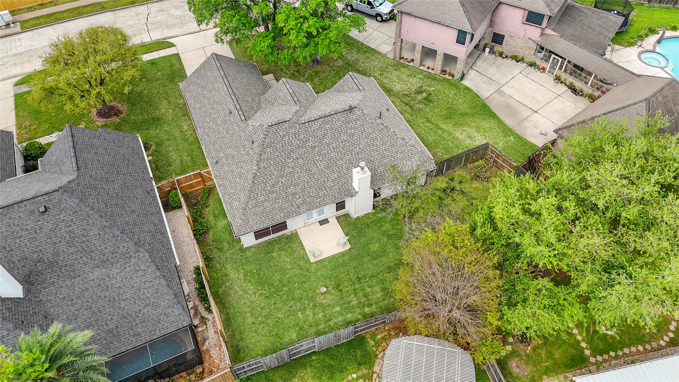 8134 Blue Jay Street Baytown, TX 77523 - Photo 30 of 31 an aerial view of a house with outdoor space