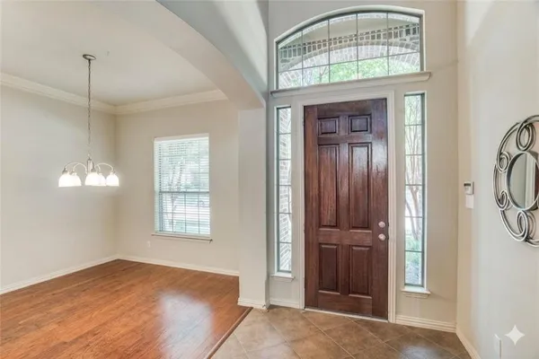 a view of empty room with a window