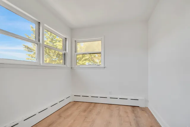 an empty room with a window