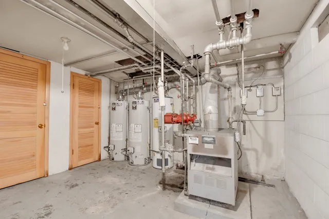 a view of a room with racks