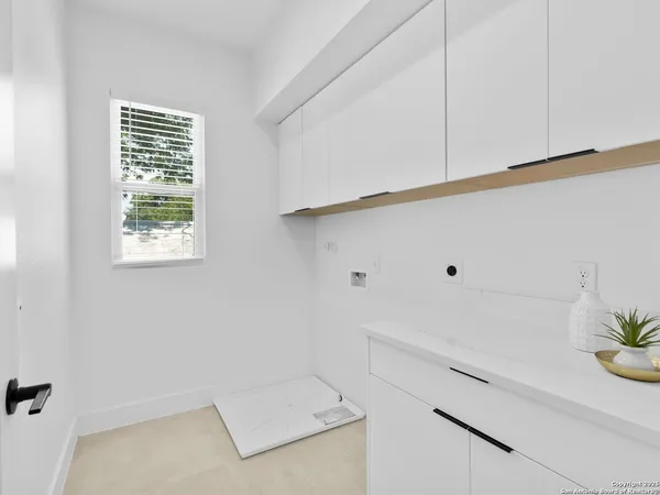 a close up of a white cabinet