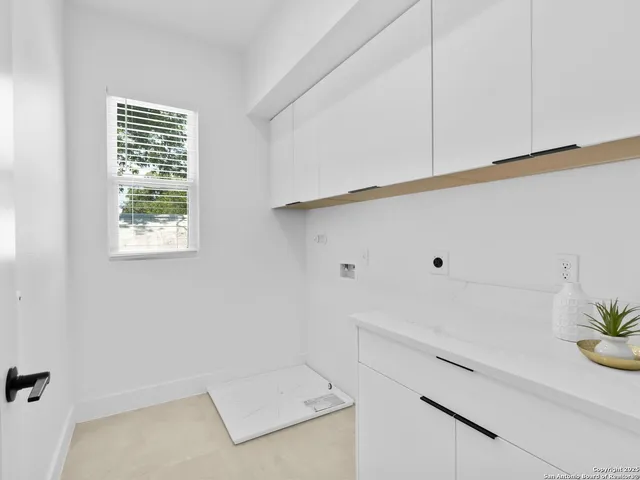 a close up of a white cabinet