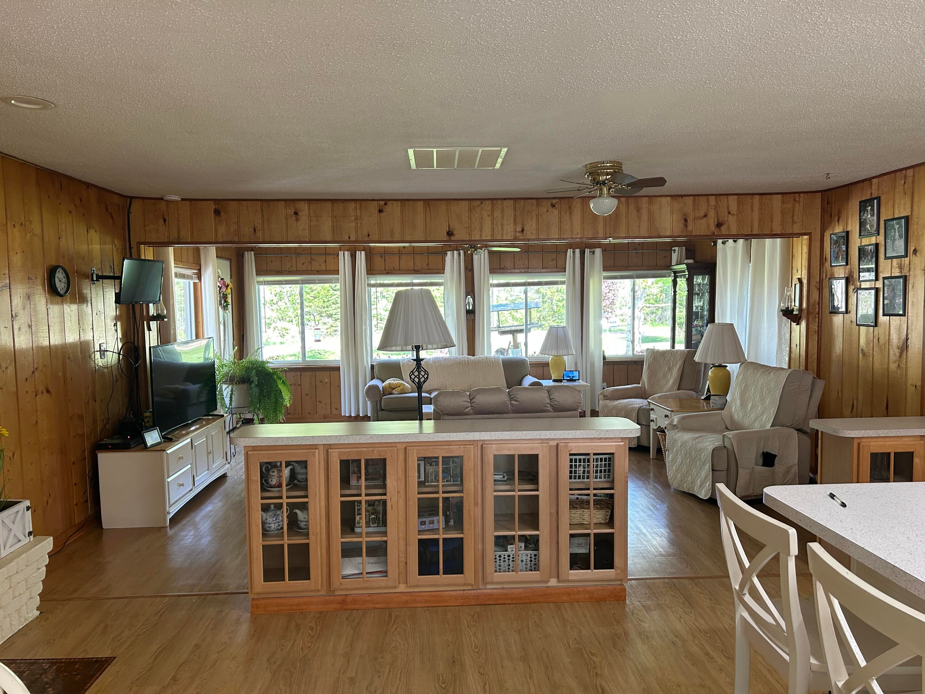 177 Hawks Road Lachine, MI 49753 - Photo 4 of 36 View from Kitchen into Living Room