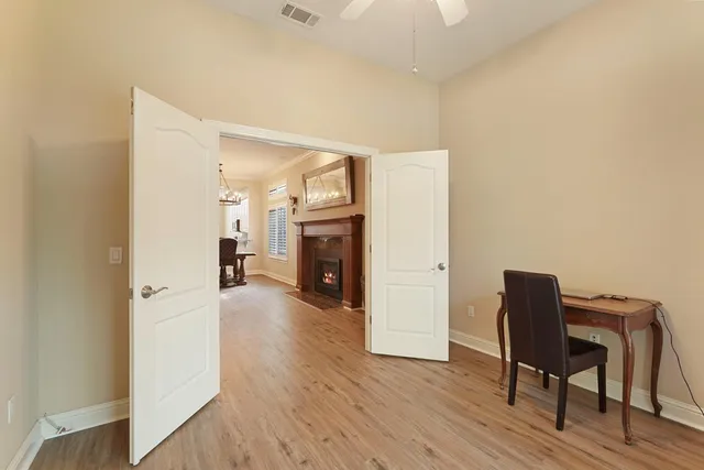 a view of livingroom with furniture and wooden floor