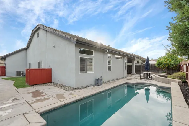 a view of a fan with a tree in front of it