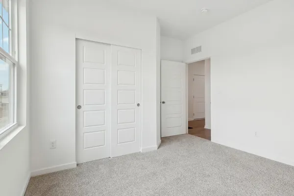 an empty room with a window