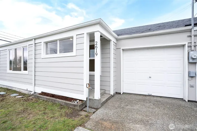 a front view of a house