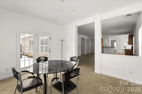 a bedroom with a bed and a cabinets