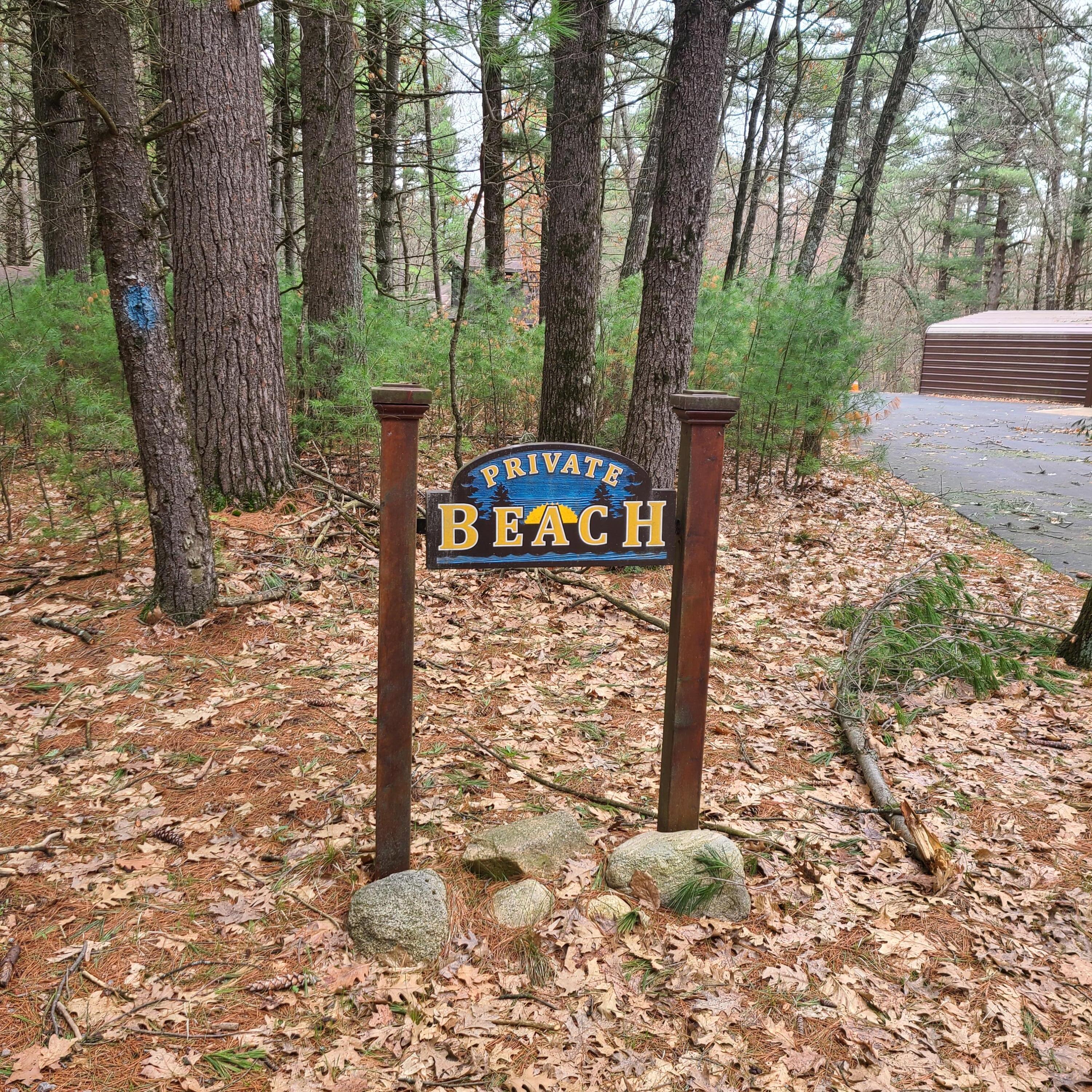 Lt1 Fawn Lane Hancock, WI 54943 - Photo 11 of 16 Fawn Ln private beach sign