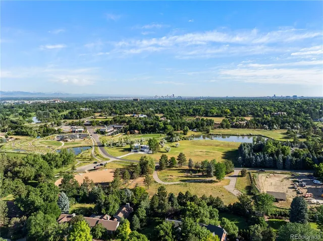 a view of a lake with houses