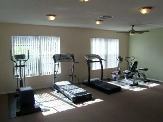 a view of a park that has a sign on it