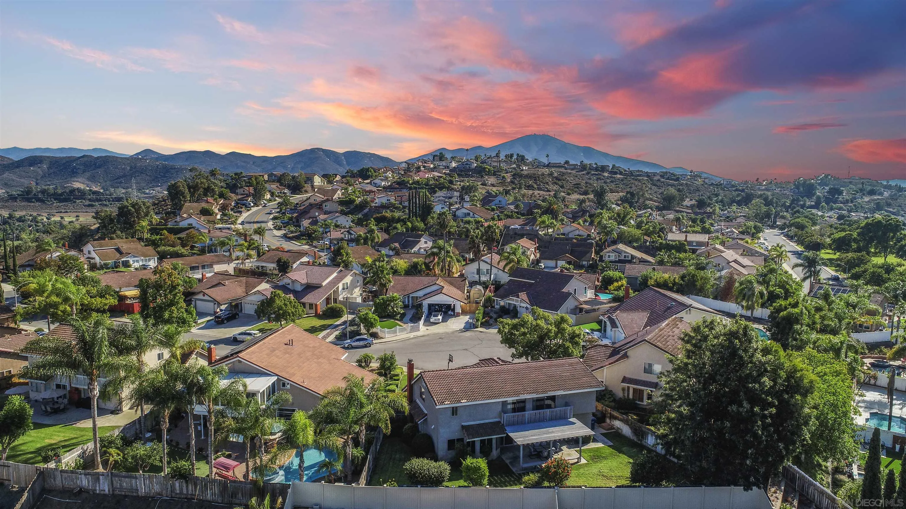 2119 Packard Place El Cajon, CA 92019 - Photo 24 of 29 an aerial view of residential houses and trees around