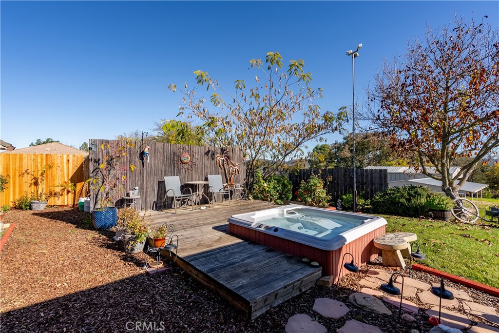 9220 Carmel Road Atascadero, CA 93422 - Photo 31 of 61 There is a delightful hot tub in the backyard which is a fantastic place to relax and unwind.