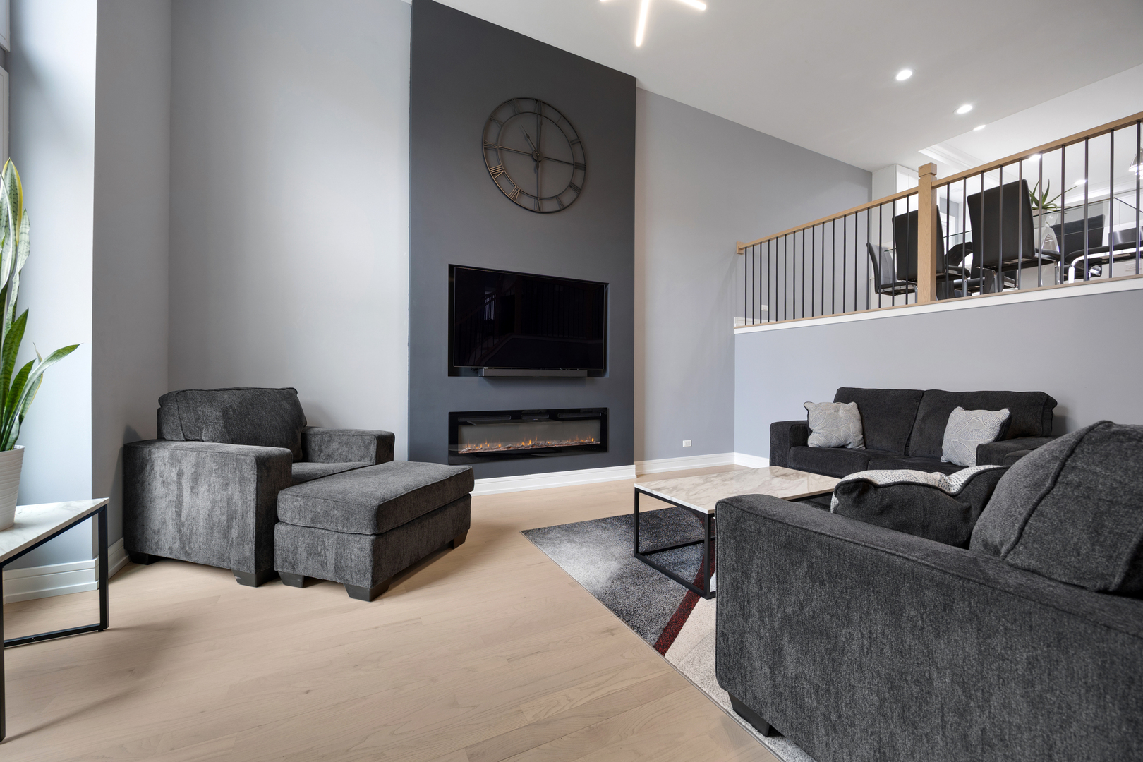 N112 Leonard Street Winfield, IL 60190 - Photo 6 of 26 a living room with furniture and a flat screen tv