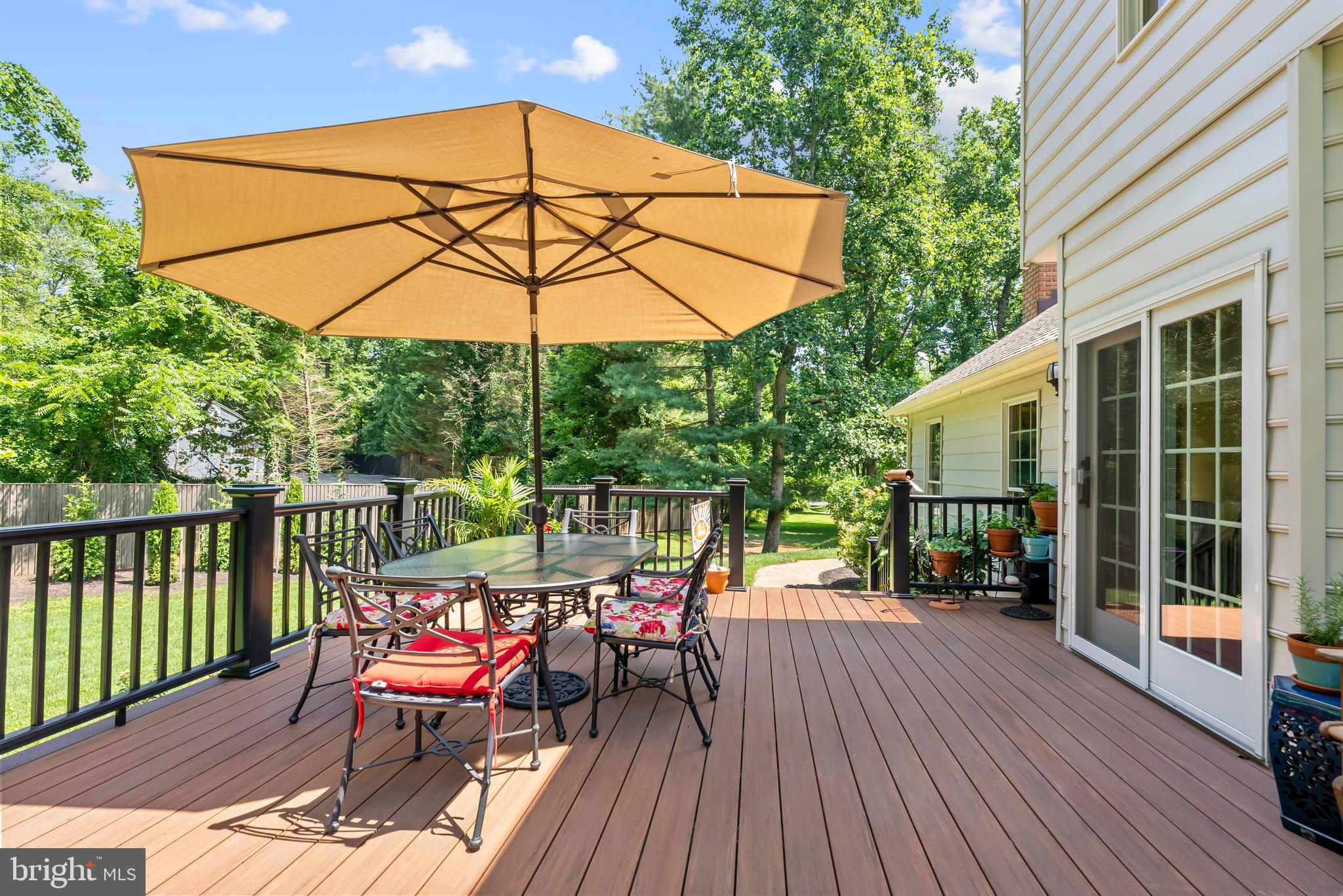 1600 Old Mill Bottom Run Annapolis, MD 21409 - Photo 40 of 56 a view of balcony with outdoor seating and wooden floor