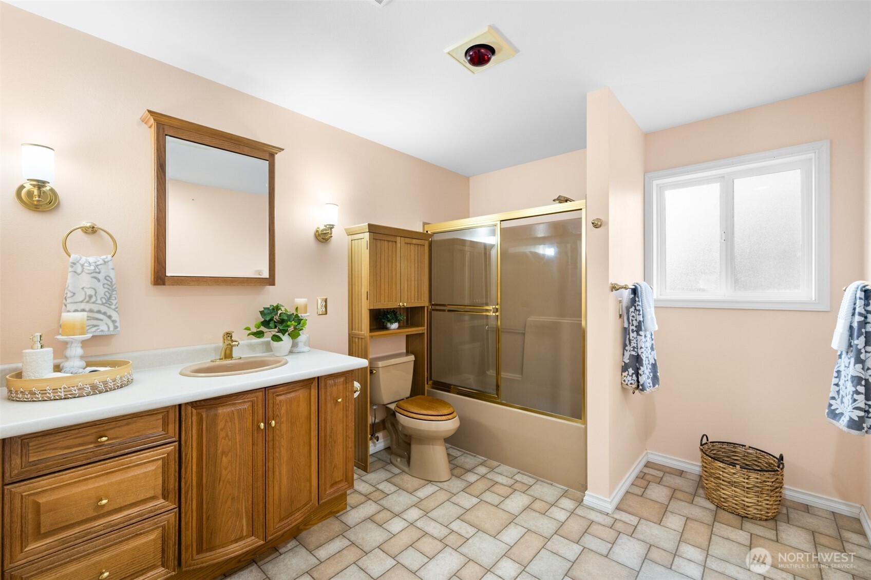 382 Discovery View Drive Sequim, WA 98382 - Photo 26 of 40 a bathroom with a double vanity sink toilet and shower