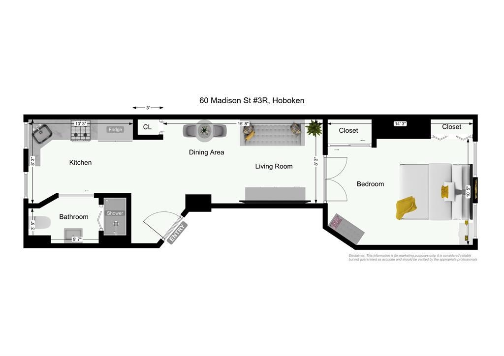 60 Madison Street, Unit THREE R Hoboken, NJ 07030 - Photo 16 of 18 Gallery Image 16