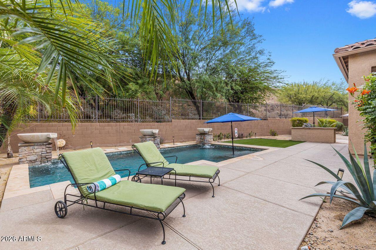 4107 North Silver Ridge Circle Mesa, AZ 85207 - Photo 37 of 67 Private Pool with water feature