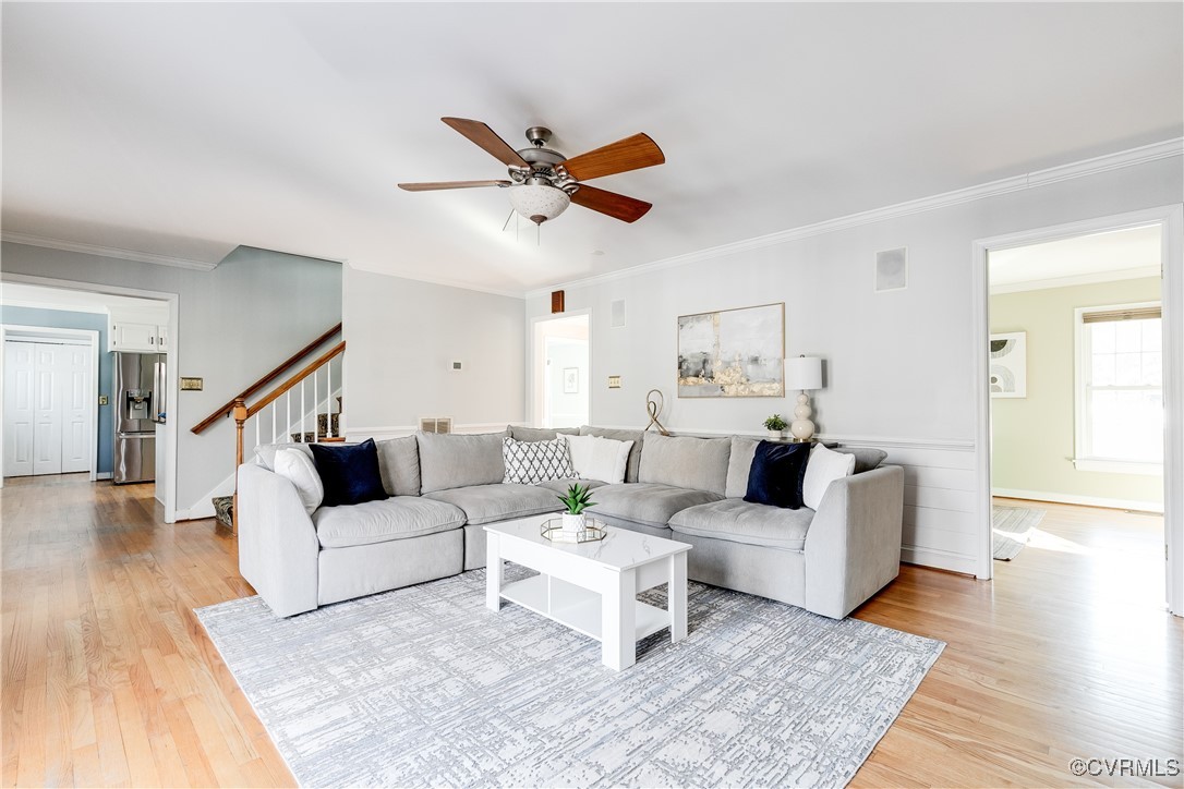 5300 Krag Road Chester, VA 23831 - Photo 6 of 33 a living room with couches and white walls with wooden floor