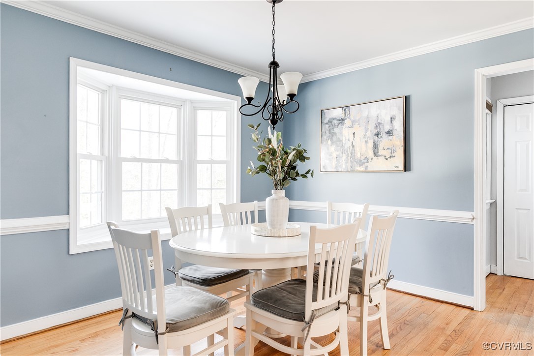 5300 Krag Road Chester, VA 23831 - Photo 9 of 33 a dining room with furniture potted plants and wooden floor